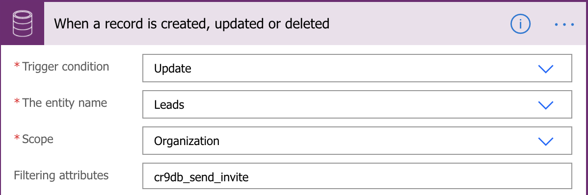 Dataflex 'When a record is created, updated or deleted' trigger (Common Data Service current)